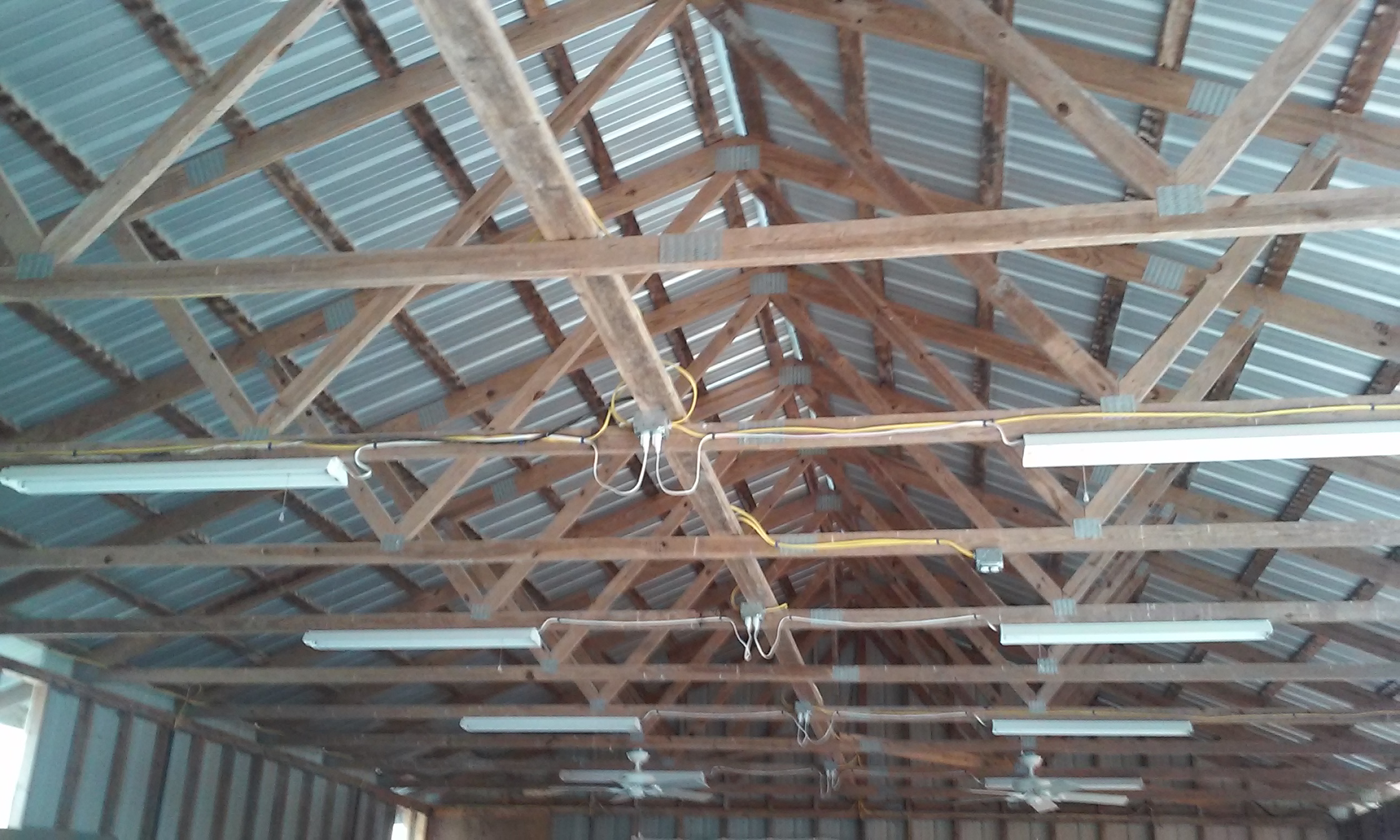 NWA Electric Installation of Agricultural lighting and indoor shop wiring.